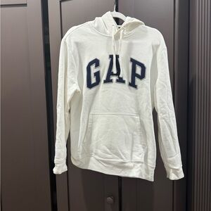 GAP Women’s White Hoodie with Navy Logo